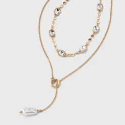 Pearl Y-Drop Multi-Strand Necklace - A New Day™ Gold/Pearl -A New Day™ GUEST ba6e9eb1 565e 4ef2 8e7c f69e60fe71c8