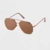 Women's Mirrored Aviator Sunglasses - A New Day™ Rose Gold -A New Day™ GUEST bac749fa 88c4 4eeb 890b b07f8db9f133