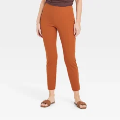 Women's High-Rise Skinny Ankle Pull-On Pants - A New Day™ Brown -A New Day™ GUEST bbd410cb a6a1 498a 91bb 79fd7a236e4e
