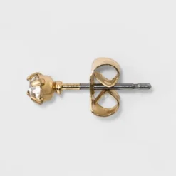 Moon And Star Stud Earring Set 3ct - A New Day™ Gold: Nickel-Free Metal, Post Closure, 0.12oz, 0.03in Length