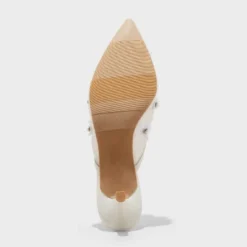 Women's Delilah Mesh Floral Mule Heels - A New Day™ White -A New Day™ GUEST c3bc3185 aa32 48d6 92e4 bf6677d03782