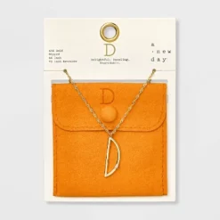 Gold Dipped Scattered Cubic Zirconia Initial Pendant Necklace - A New Day™ Gold -A New Day™ GUEST c4aad357 e656 4e3e 8f94 2d3eddbf45b4