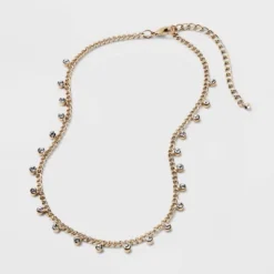 Crystal Station Cubic Zirconia Chain Necklace - A New Day™ Gold -A New Day™ GUEST c57e8403 3f49 4268 abae ce504937af7e