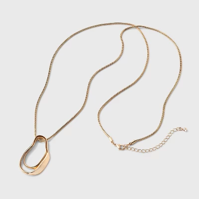 Organic Pendant Necklace - A New Day™ Gold 4 Organic Pendant Necklace - A New Day™ Gold - Image 2