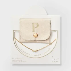 14K Gold Dipped Cubic Zirconia Initial Necklace - A New Day™ -A New Day™ GUEST caf7ef9a a2bd 4b68 91e5 82aae3d4a8e1