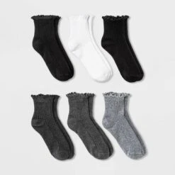 Women's Lettuce Edge 6pk Ankle Socks - A New Day™ 4-10 -A New Day™ GUEST cb5bfedc f207 4147 9756 146ced537fea