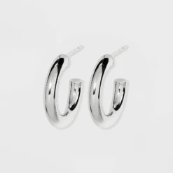 Sterling Silver Small Tube Hoop Earrings - A New Day™ Silver -A New Day™ GUEST ccc20980 22b1 4ca7 aeda 7c65cd0c64f2