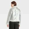 Women's Metallic Shearling Moto Jacket - A New Day™ -A New Day™ GUEST dc40a64a 0122 4a15 9ee4 b1011bc685ec