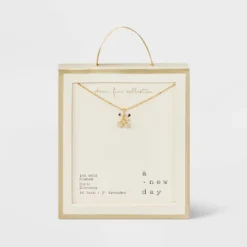 Cubic Zirconia 14k Gold Plated Pave Necklace With Extender - A New Day™ -A New Day™ GUEST defb8c35 9b2b 4d7d 8799 ae327a982c1c