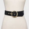 Women's Round Stretch Buckle Belt - A New Day™ Black -A New Day™ GUEST e2bc26ae 171d 4ae2 b2d0 f2b2387e45b7