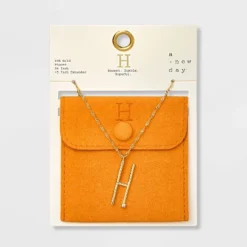 Gold Dipped Scattered Cubic Zirconia Initial Pendant Necklace - A New Day™ Gold -A New Day™ GUEST e32f0290 0fa8 4cc0 9c37 25a44f76d476