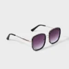 Women's Plastic And Metal Square Oversized Sunglasses - A New Day™ Black: UV Protection, Impact-Resistant -A New Day™ GUEST e5475db6 b8a2 4882 a826 60e12676876c