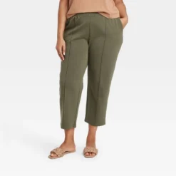 Women's High-Rise Regular Fit Tapered Ankle Knit Pants - A New Day™ -A New Day™ GUEST e5c53907 db8d 4c3b a160 36e1ef1678b8