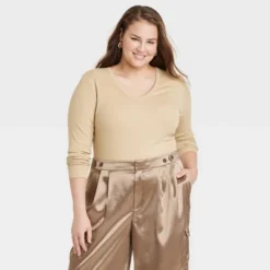 Women's Long Sleeve V-Neck T-Shirt - A New Day™ -A New Day™ GUEST e65fd31e eae5 4de7 95aa 2995a9772efd