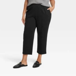 Women's High-Rise Regular Fit Tapered Ankle Knit Pants - A New Day™ -A New Day™ GUEST ea9adc3a 6b49 4c92 9162 52e5d9f5aa30