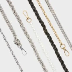 Handheld Mini Handbag Strap - A New Day™ Silver: Zinc Alloy Lobster Claw Clasp, Solid Pattern, 11.4" Length, Bag Accessory -A New Day™ GUEST ed700620 da97 4629 9f56 1bfdd652f899