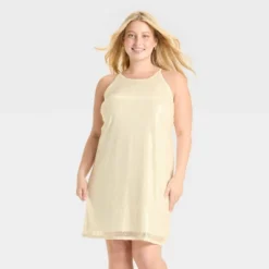 Women's Sequin Mini Shift Dress - A New Day™ Cream 9 Women's Sequin Mini Shift Dress - A New Day™ Cream -A New Day™ GUEST ee5d977d b889 432a bc3a b3c388fe52cd