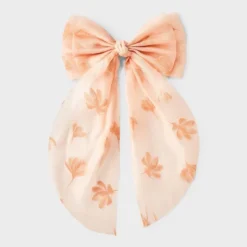 Chiffon Floral Double Bow Hair Barrette - A New Day™ -A New Day™ GUEST eed3674f 46c9 4022 850b d7fcc0a8cbd1