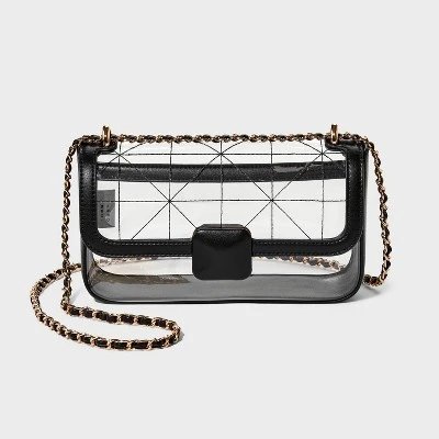Elongated Refined Crossbody Bag - A New Day™ Clear: Shell, Adjustable Strap, Structured Design 7 Elongated Refined Crossbody Bag - A New Day™ Clear: Shell, Adjustable Strap, Structured Design - Image 5