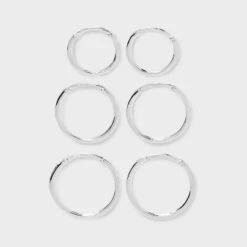 Endless Hoop Earring Set 3pc - A New Day™ Silver -A New Day™ GUEST f217778b 2ac1 407b b77b ec17d761c741