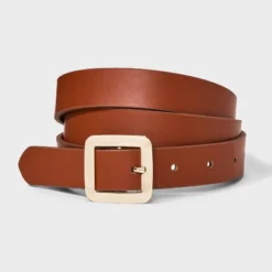 Women's Chunky Center Bar Buckle Belt - A New Day™ Brown -A New Day™ GUEST f373ba15 c26d 4a0b 950e 78890099f3dc