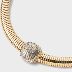 16" Omega Chain Necklace With Pave Center - A New Day™ Gold -A New Day™ GUEST f37d8f57 8e91 4215 b620 2670caa13e91