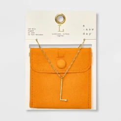 Gold Dipped Scattered Cubic Zirconia Initial Pendant Necklace - A New Day™ Gold -A New Day™ GUEST f418541b 716e 4a30 8735 4e0b13715999