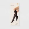 Women's Striped Sheer Knee Highs With Ruffle Trim - A New Day™ Black 4-10: Nylon Spandex Knit Stockings -A New Day™ GUEST f4a060e0 d72f 4772 a771 e219c4a635e2