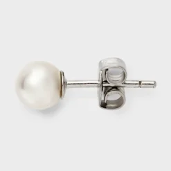 Sterling Silver Pearl Dangle Stud Earring Set 3pc - A New Day™ Silver -A New Day™ GUEST f6a44512 ea95 46a4 ade1 3845eb017fd4
