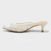 Women's Delilah Mesh Floral Mule Heels - A New Day™ White -A New Day™ GUEST f8aed721 7e61 4e91 a81d ef7fdde1cde4