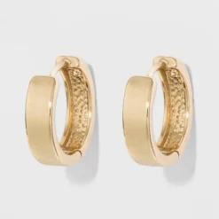 Medium Huggie Hoop Earrings - A New Day™ Gold: Clip-In Clasp, Brass, Nickel-Free, 0.59" Diameter, Single Pair -A New Day™ GUEST f8ccd1f0 bbdd 4f9f 8817 7d68f52ec68e