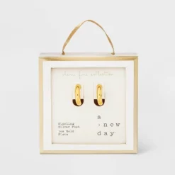 14K Gold Plated Tube Hoop Post Drop Earrings - A New Day™ 7 14K Gold Plated Tube Hoop Post Drop Earrings - A New Day™ -A New Day™ GUEST f95da72f 1703 4efe 9d42 0397469cc03a